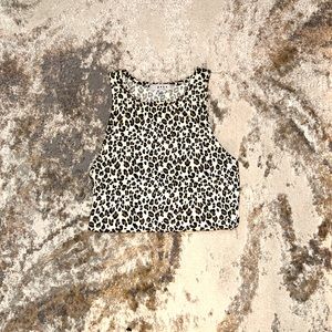 Cheetah print cropped tank